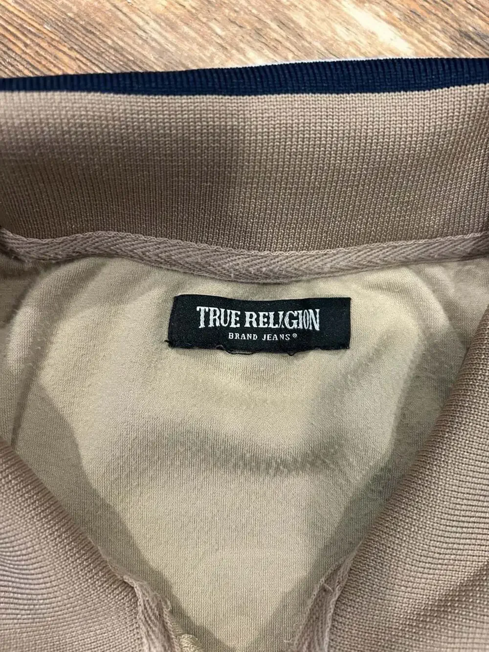 True Religion Velour Tour Track Jacket Travertine Tan